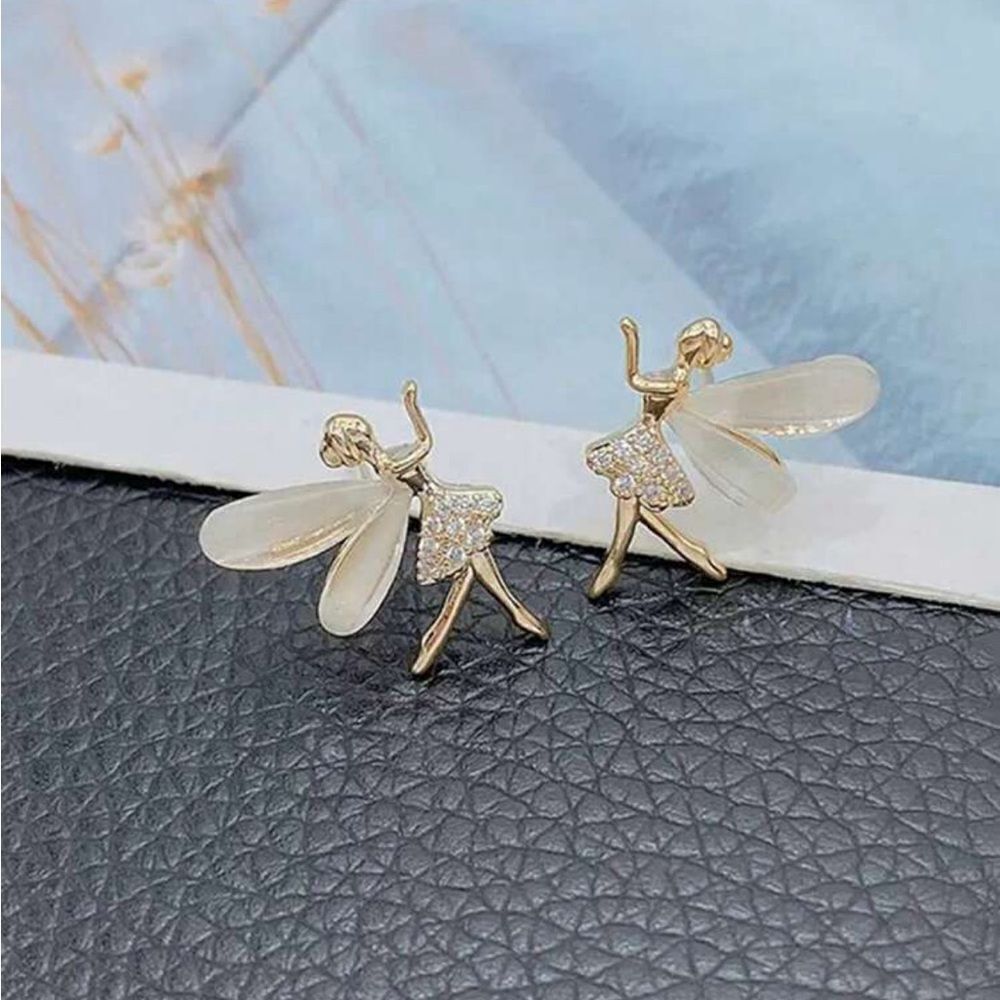 5 for $25 GOLD TONE BALARINA STUDS